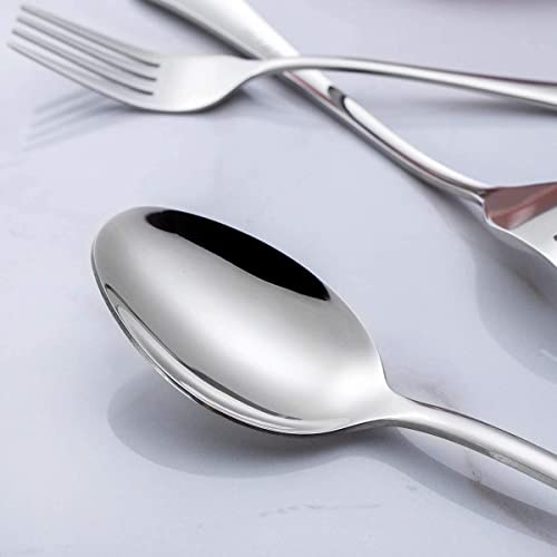 8 Pack Serving Spoon Set 18/10 Stainless Steel Serving Utensil No Rust Large Serving Tablespoons For Buffet Banquet, Mirror-Polished, 8 Inch #TOP3