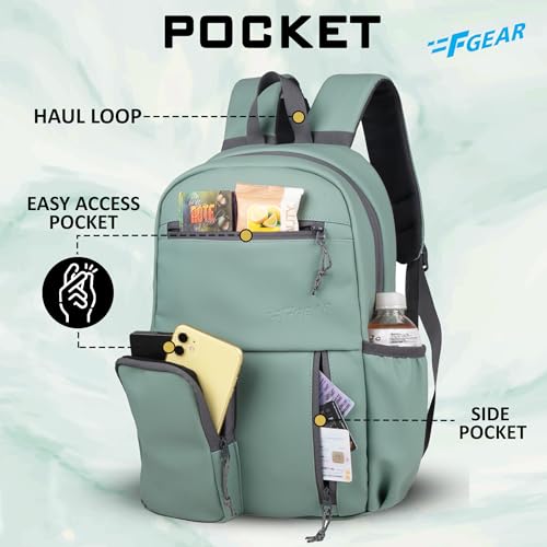 Image of F Gear Blaze Pista 10L Daypack | Compact Lightweight Small Bag | 1 Compartment with 4 Pockets | Durable Art Leather, Stylish & Comfortable | Water-Resistant | Perfect for Daily Use, College & Travel