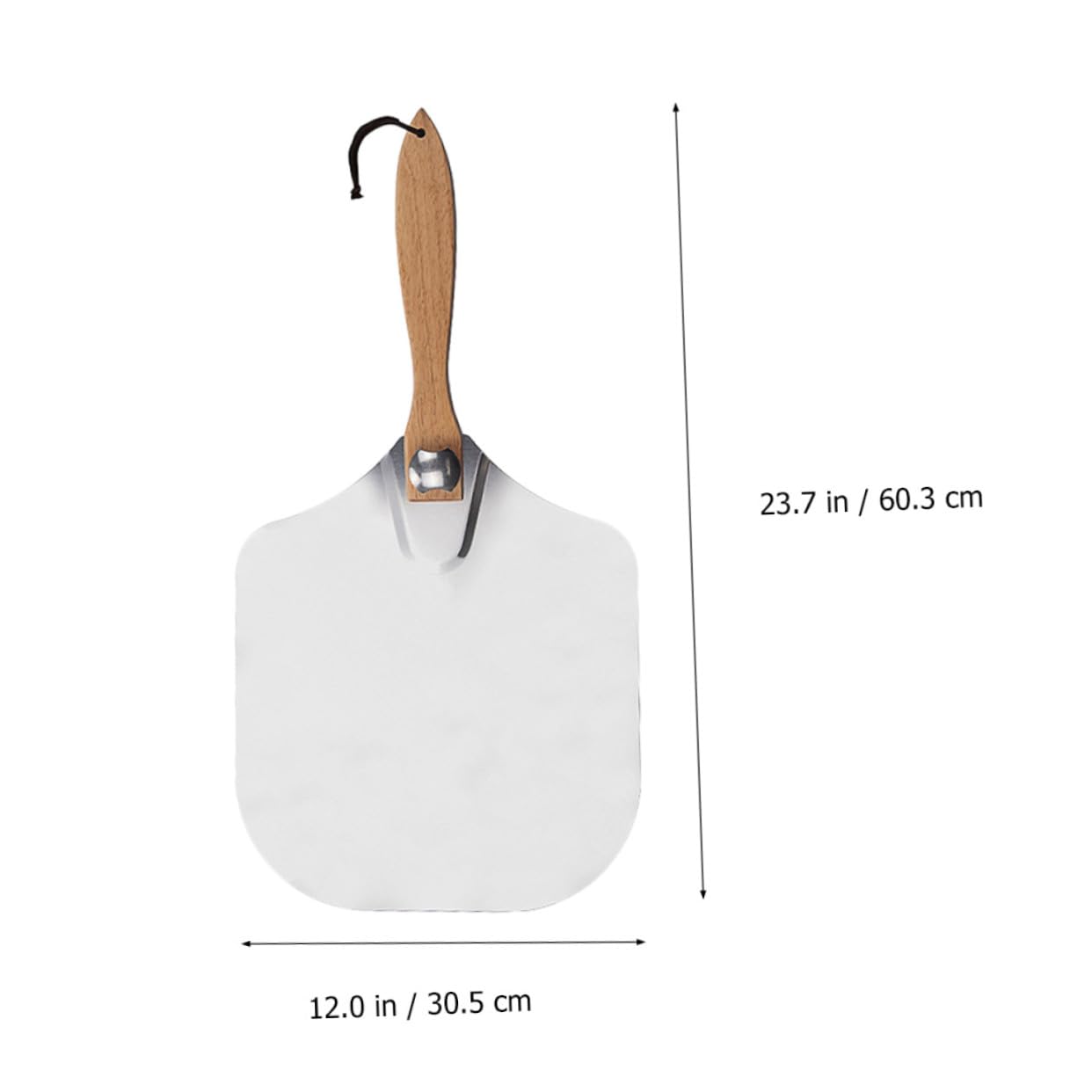 2 Stück Teiliges Pizzaschaufel Aluminium mit Klappbarem Holzgriff Dünner Pizzaschieber und Teigschaber Vielseitiger Pizzaheber für Backofen und Küchengebrauch