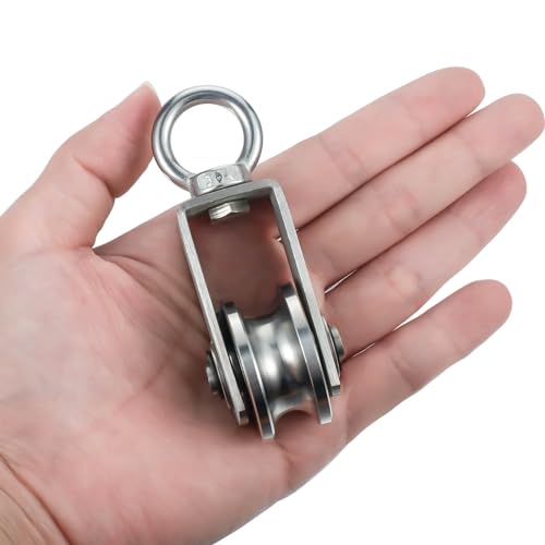 image for KCNOFNC Cable Pulley Wheel for Rope with Ball Bearing, Smooth No Noise