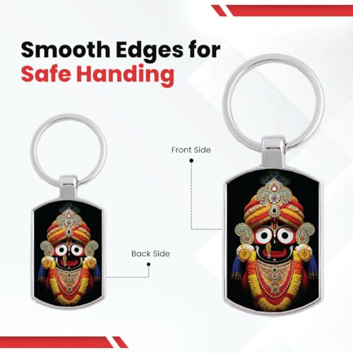 Image of Stylish Metal Keychains with Permanent Glossy Print - Inspirational Quotes & Spiritual Designs - Perfect Key chains for loved ones, Personal Use, Gifts & Return Gifts