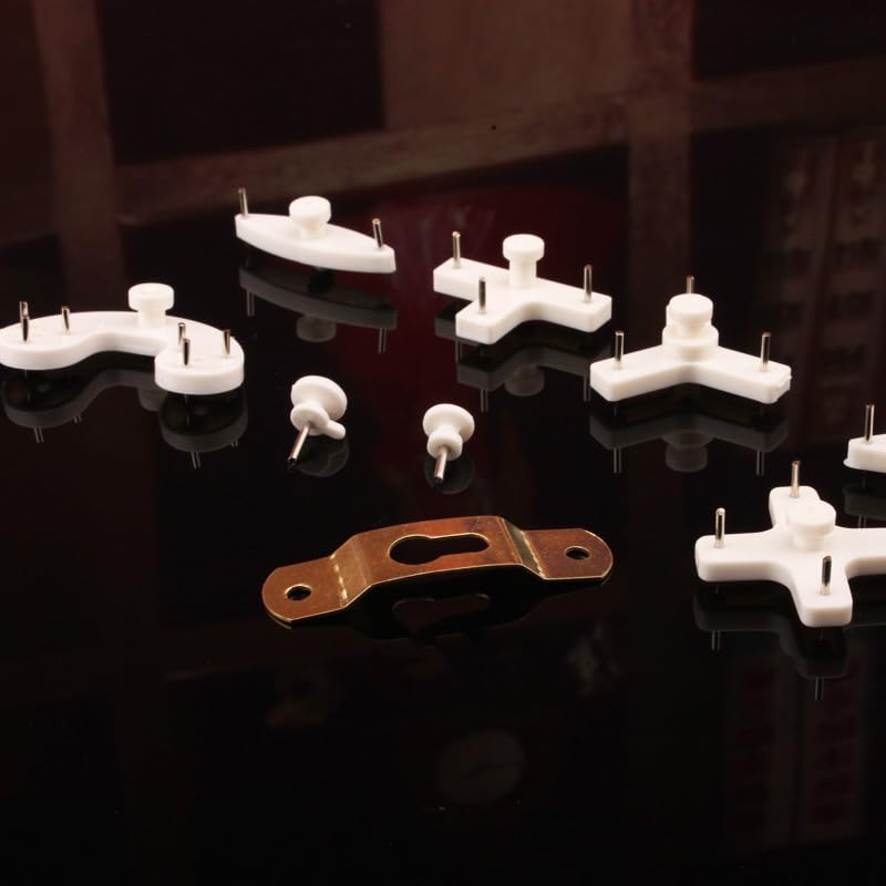 Image of 30pcs Photo Frame Hook Wall Mounted Mirror Picture Hanging Buckle Metal Keyhole Hanger Fasteners Hardware Accessories