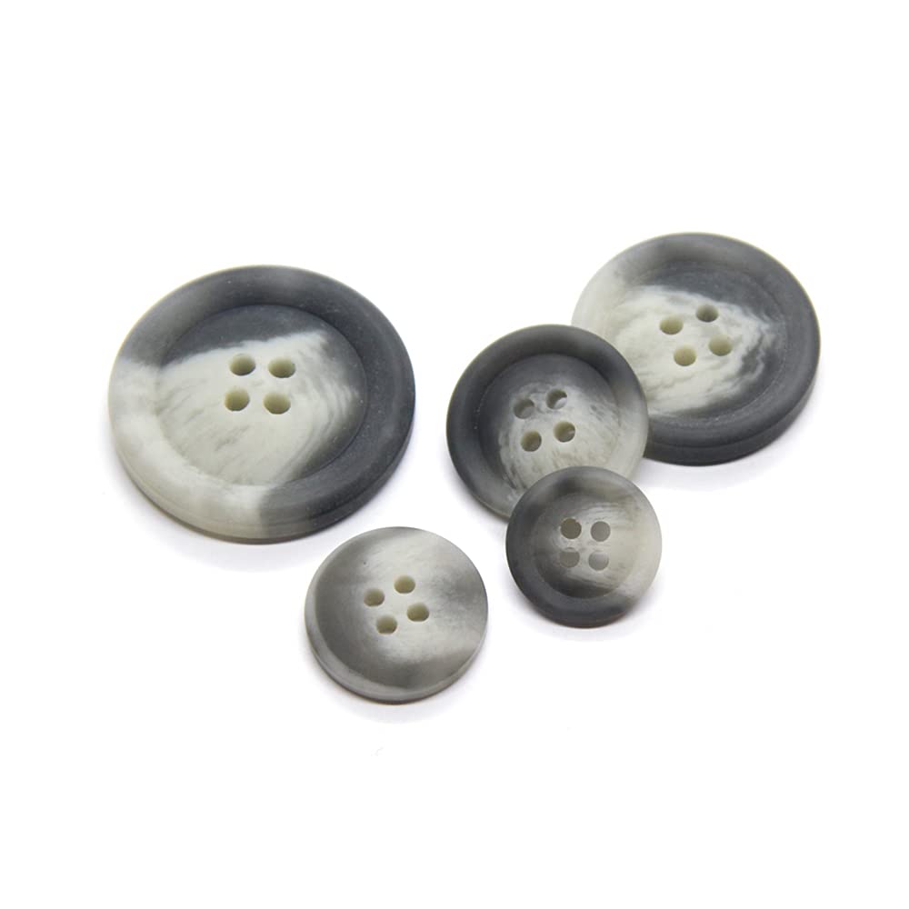20 PCS Colorful Coat Big Buttons for Clothing Large Windbreak Suit Sweater Decoration Handmade DIY Accessories Wholesale (Grey, 28mm)