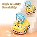 iPlay, iLearn Press to Go Animal Car Toys for Toddlers 1-3, Baby Push Go Friction Racing Cars Toy, 3pcs Infant Play Vehicle Set for 12 18 24 Month, 1st Birthday Gifts for 1 2 3 Year Old Boy Girl Child