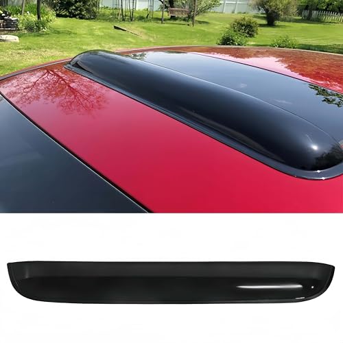 Ratzsdala 43inch 1100mm Universal Sun Roof Wind Deflector, 1pcs Dark Smoke Auto Moon Sunroof Window Visor with Double Side Tape RN110