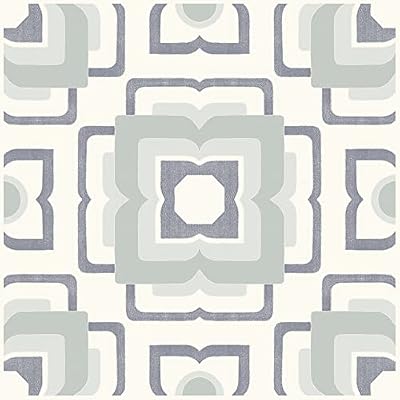 FloorPops 12-in by 12-in Teal Posey Vinyl Peel & Stick Floor Tiles (10 Tiles), (10 sq.ft./Carton)