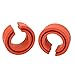 2PCS Car Coil Spring Buffer Rubber, Universal Car Shock Absorber Cushion Spring Bumper Buffer C Type Reduce Noise Anti Vibration,Red