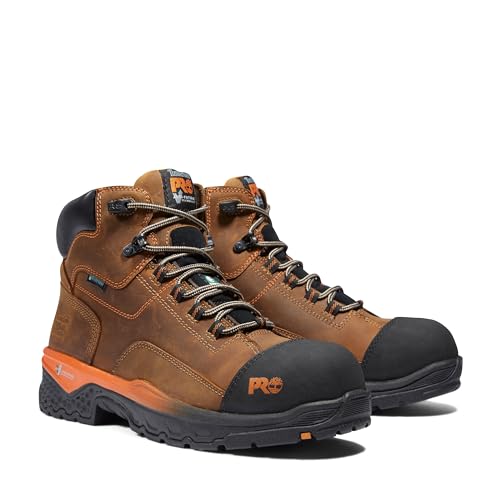 Timberland PRO Timberland PRO Men's Bosshog 6 Inch Composite Safety Toe Puncture Resistant Waterproof Industrial Work Boot, Brown/Orange-2024 NEW, 11.5 M US