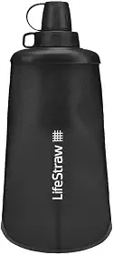 LifeStraw Peak Series – Sistema de filtro de água dobrável para garrafa de apertar – 650 ml para corrida em trilha, caminhadas, viagens, ciclismo e pesca; livre de BPA; azul montanha