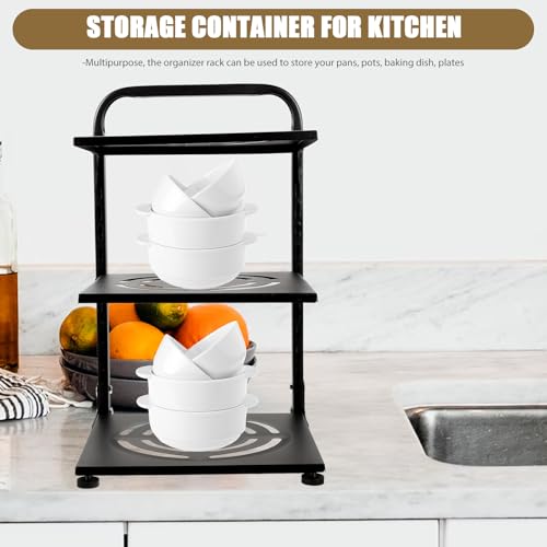 DOITOOL Adjustable Pot Rack Organizer for Kitchen Cabinet and Countertop Multipurpose Household Pan Storage Shelf with Strong Stability Convenient Professional Pot Organizer for Various - Image 9
