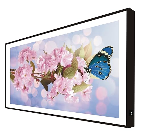 Tableau papillon bleu rétroéclairé solution pour illuminer un mur sombre de maison - 2