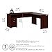 Bush Furniture L Shaped Standing Desk with Drawers and Lift-n-Lock | Cabot Collection Sit to Stand Corner Table with Storage | 72Wx23DX42W Return