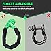 Samlight Rope Synthetic Soft Shackles, 38000lbs Breaking Strength 1/2’’ Green Recovery Rope with Protective Sleeve for Boating Off Road 4X4 Truck ATV UTV
