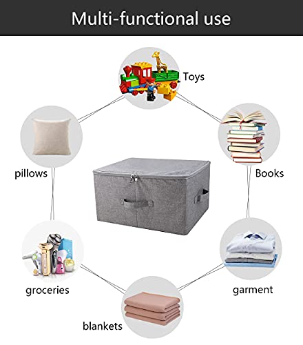 Stapel opbergvak met Lid en handgrepen, goede kasten, donkere grijze, 2 pc's - Image 7