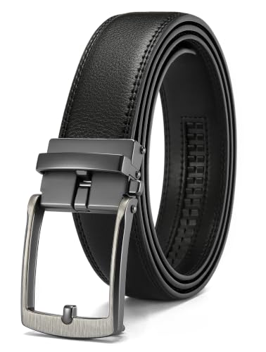 Image of CHAOREN Click Belt Men - 1 3 /8 inch Leather Ratchet Belt for Dress Casual