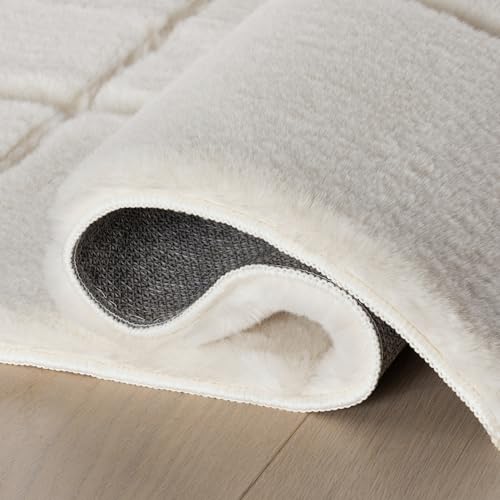 Tapete Rugs USA Tessera Grid Plush, 5x8, Blanco miniatura 6