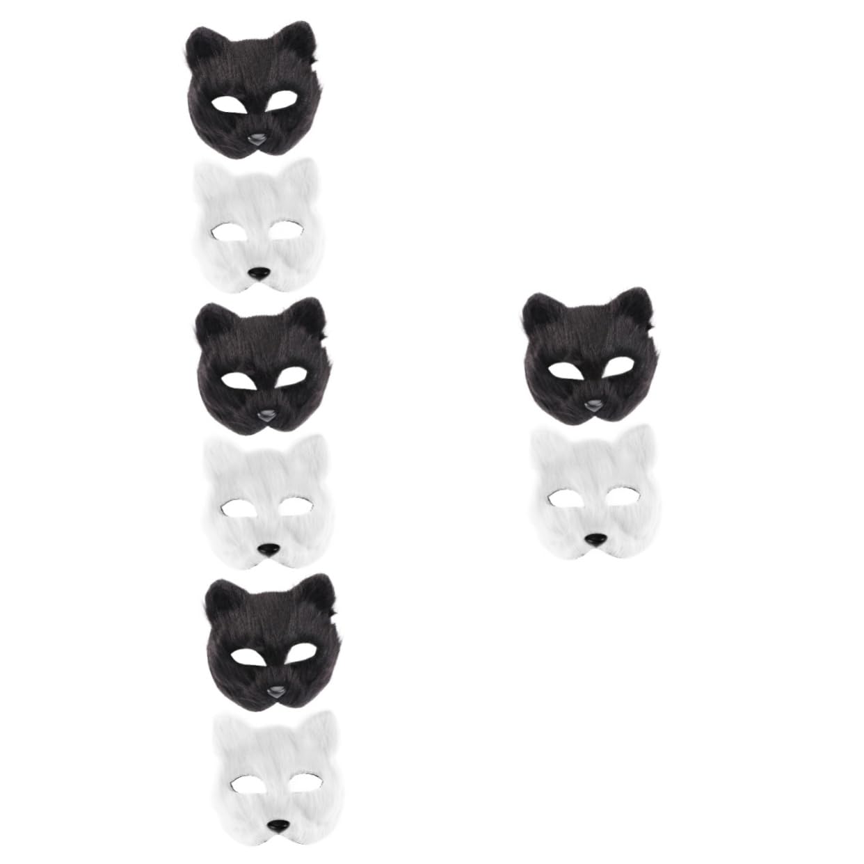 SHERCHPRY 8pezzi Maschera Animale Riutilizzabile Per Feste Di Maschere Decorative Stile Volpe Per Cosplay e Halloween Accessorio Unico Per Eventi e Festività