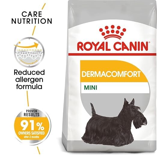 Image of Royal Canin Dermacomfort Mini for Small Dogs, Dog Dry Food, 1 kg | Reduced-Allergen Formula Helps Dogs Prone To Skin Irritation and Itching