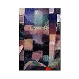ANFOTCM Paul Klee, con motivo de Hammamet, impresión abstracta, póster decorativo para pared, bar, restaurante, garaje, cafetería, regalo de 50 x 75 cm