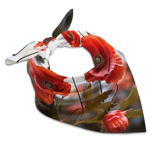 Square Kerchief Bandanas Silky Touch Head Scarf Green Flower Herb Sage Leaves And Branches Mask Scarf for Men & Women