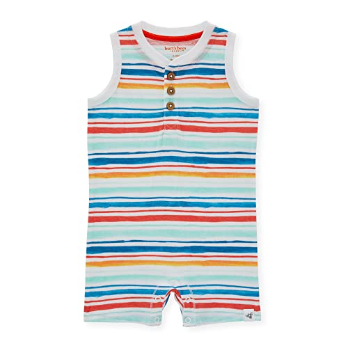 Image of Burt's Bees Baby Baby Boy's Romper Jumpsuit, 100% Organic Cotton One-Piece Coverall