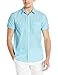 Calvin Klein Men's Twill Stripe Dobby Voile Short Sleeve Woven Shirt