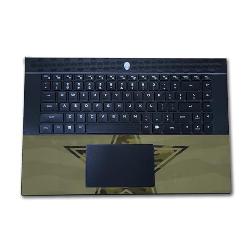 Image of Laptop Skin Compatible with Alienware M16 R2 (2024) - Army Star - Premium 3M Vinyl Protective Wrap Decal Cover - Easy to Apply | Crafted in The USA by MightySkins