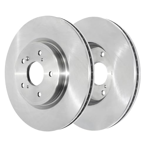 Image of Detroit Axle - Front Brake Kit for 2017-2025 Honda CR-V 2023-2025 HR-V | Disc Brake Rotors Ceramic Brake Pads with Hardware 2018 2019 2020 2021 2022 2024 Replacement 12.28 inch inch Rotors