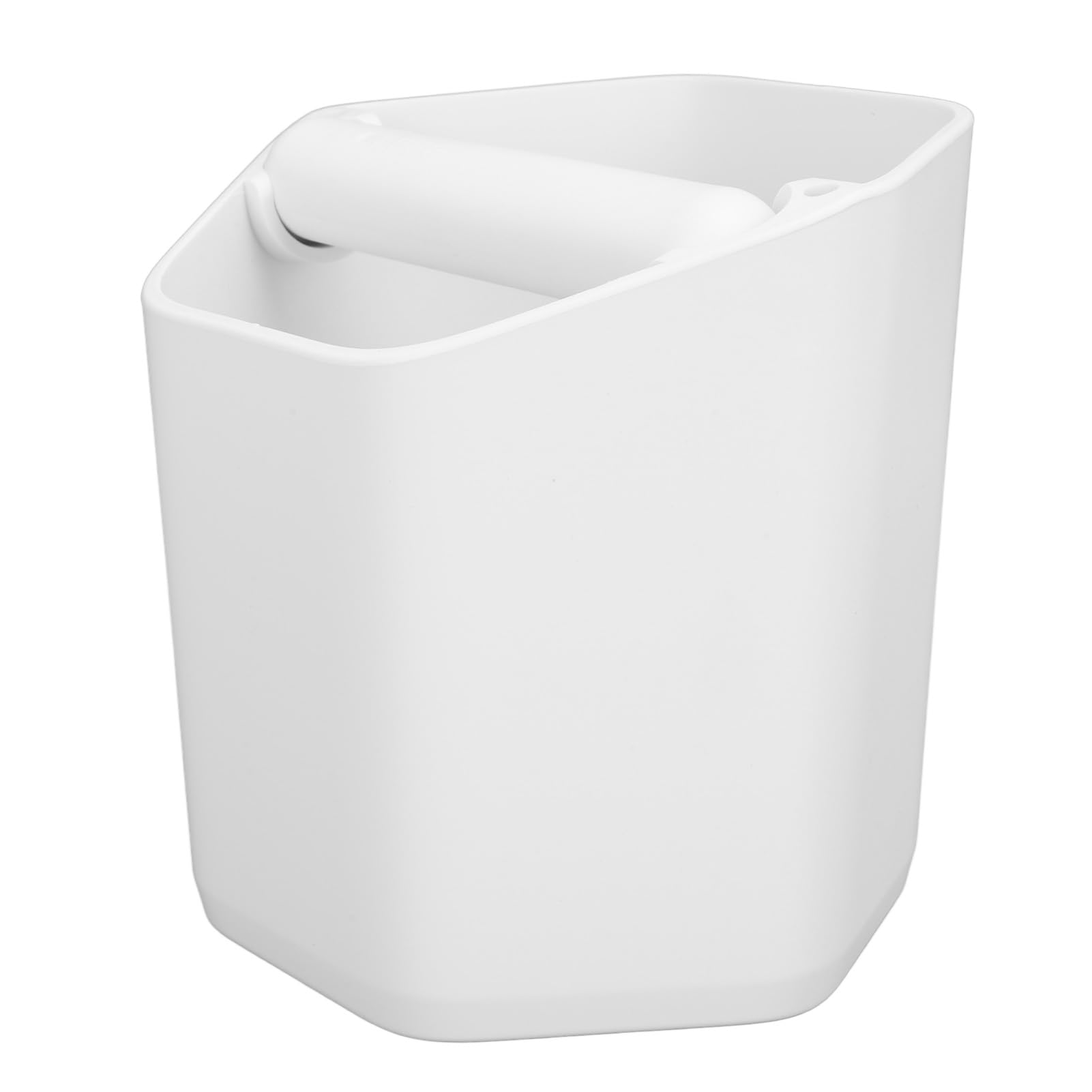 fannay Coffee Grounds Knock Box, Efficient Portable Prevent Slip Knock Box Large Capacity Heat Resistant for Household Use (White)