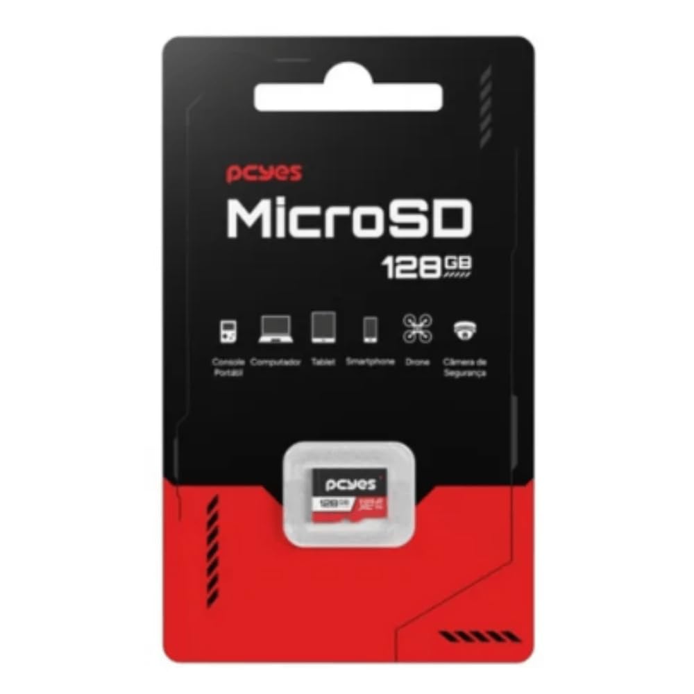 CARTÃO DE MEMÓRIA PCYES MICRO SD 128GB C10 U3 V30 - PY128GBSDXC