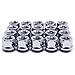 Mastiff 11307 Open-End, M12x1.5 Thread, Triple-Chrome Finish, Bulge Acorn Lug Nut Set (Pack of 20)