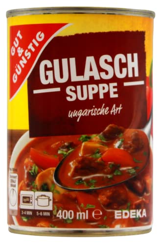 Gut & Günstig Gulasch-Suppe ungarische Art, 6er Pack (6 x 400ml) Gut & Günstig Gulasch-Suppe ungarische Art, 6er Pack (6 x 400ml)