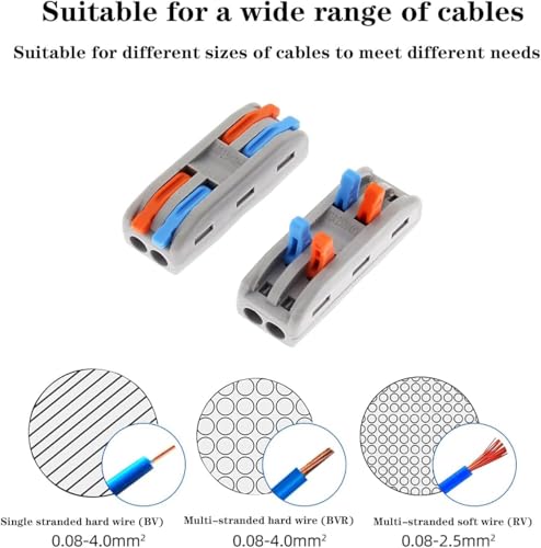 Image of XELYTON Wire Clip Connector, Universal Connection Terminals, Circuit Inline Splices Electric Connectors, Quick Connect & Freely Assemble Electrical Splicing Kit for Compact (2 In 2 Out, 5)