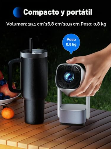 Miniatura 8 de Soomfon - Mini Proyector Con Wifi Y Bluetooth Full Hd, 1080p, Proyector De Teléfono Portátil Para Dormitorio Con Altavoz De 6 W, Enfoque Eléctrico, Keystone, Compatible Con Tv Stick Hdmi Laptop