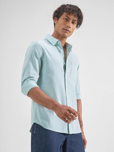 Image of Highlander Men Men's Relaxed Fit Casual Shirt | Cotton Linen | Relaxed fit | Full Sleeves|Premium Shirt for Man