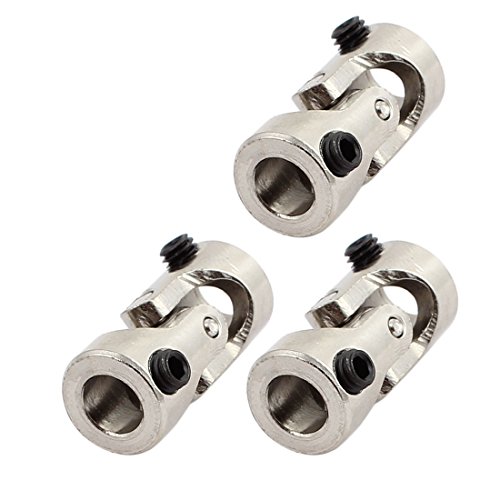 Aexit 6.0mm to Electrical equipment 6.0mm Inner Dia Rotatable Universal Metal U Joint Coupler 3pcs