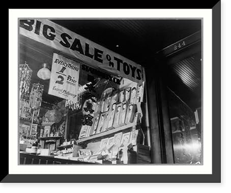 Historic Framed Print, Los Angeles, Calif., April 1942 - toys in store window, 17-7/8' x 21-7/8'