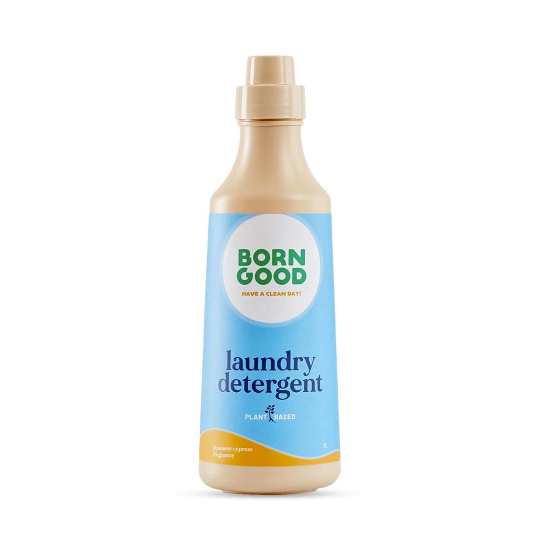 Born Good Natural Laundry Liquid Detergent | 1000ml | Japanese Cypress Fragrance | Plant-Based, Non-Toxic, Eco-Friendly, Organic | Tough on Stains & Odour, Gentle on Skin & Fabrics Baby-Safe Born Good Natural Laundry Liquid Detergent | 1000ml | Japanese Cypress Fragrance | Plant-Based, Non-Toxic, Eco-Friendly, Organic | Tough on Stains & Odour, Gentle on Skin & Fabrics Baby-Safe