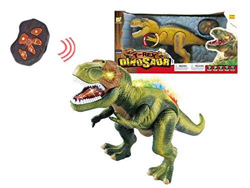Papa N Me Store Remote Control RC T-Rex Spinosaurus Tyrannosaurus Dinosaur Electronic Toy Action Figure Walking & Moving(Color May Vary)