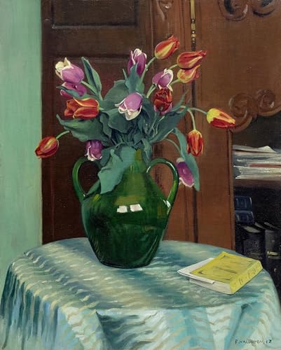 Cuadro en lienzo de tulipanes rosas para dar vida y color al salon de tu casa u oficina