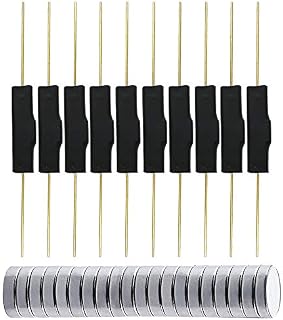 Gebildet 10pcs Plastic Reed Switch Reed Contact Normally Closed Magnetic Induction Switch (3mm×14mm) with 20pcs Small Multi-Use Round Magnets