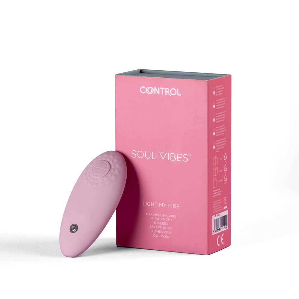 Control Light My Fire, Stimolatore clitorideo con Effetto Caldo e Vibrazione, Senza Ftalati in silicone medico Dual Layer, Autonomia fino a 15 ore, Impermeabile e sommergibile (IPX7)
