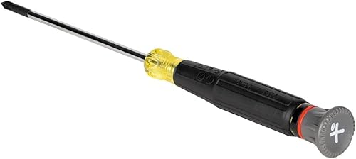 Miniatura 6 de Klein Tools 6233 Mini destornillador de precisión, #0 Phillips, cuenta con mango de agarre acolchado, tapa giratoria y anillo codificado por