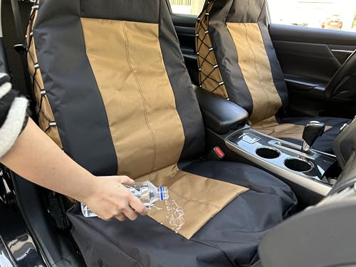 Fundas de asiento tácticas de lona premium con protector de lluvia para SUV 6