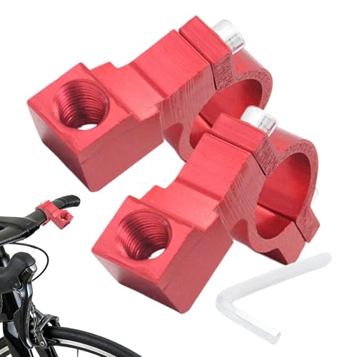 Soporte de espejo retrovisor para moto, 2 unidades, universal, de aleación de aluminio, enganche para manillar, para senderismo, ciclismo, carretera, viajes, scooters de seguridad