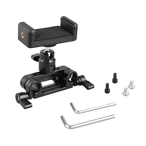 Abrazadera de varilla de 15 mm con clip de teléfono ajustable CAMVATE 5