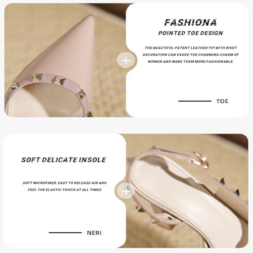 Women's Patent Leather Sexy Stilettos Pumps Fashion Pointed Toe Ankle Strap Slingback High Heeled Shoes Party Daily Wear Evening Dress Shoes3