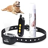 Citronella Bark Collar with Remote Control, Safe Effective 3 Modes Spray Vibration Beep Dog Training