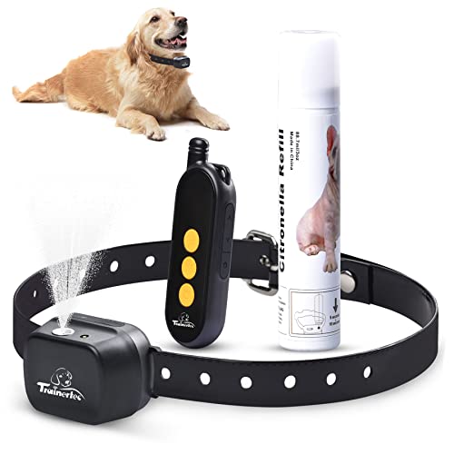 Citronella Bark Collar With Remote Control, Safe Effective 3 Modes Spray Vibration Beep Dog Training Collar【Doesn't Spray Automatically】 #TOP1
