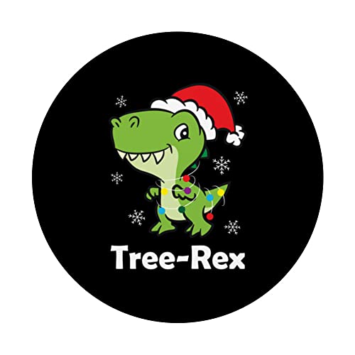 T-Rex Tree-Rex Fairy Lights PopSockets Swappable PopGrip, Black - Image 3